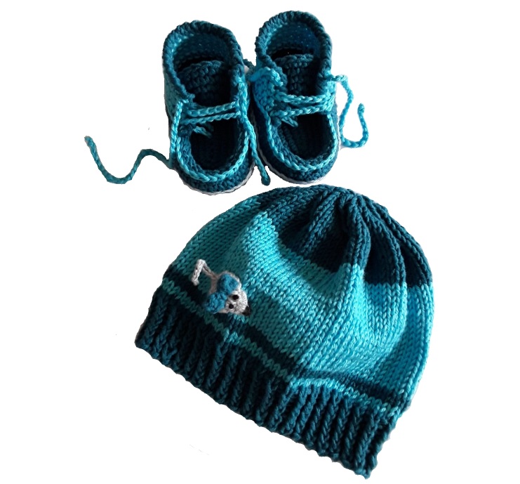 Bild 1 von Botscherl und<br>Babymützerl  - (Set)  / (Farbe) orange