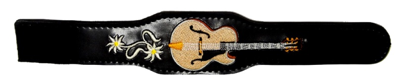 Bild 1 von Lederarmband<br>Akustik-Gitarre  / (Ausführung) Herren / (Farbe) braun / (Verschluss) mit Klettverschluss
