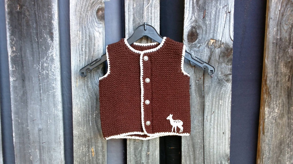 Bild 1 von Trachtenwesterl <br>für Kinder  / (Größe) Größe 74 / 80 / (Farbe) braun