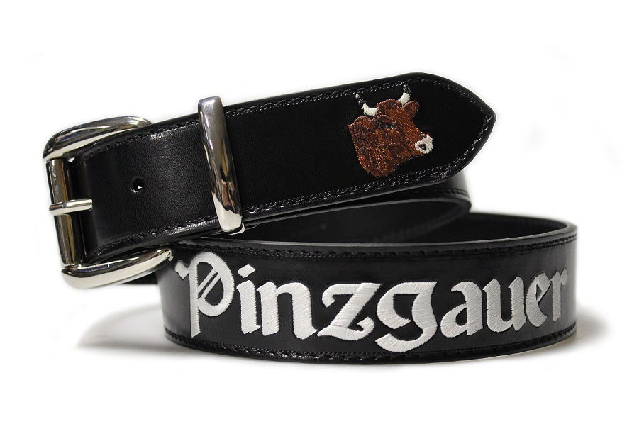 Bild 1 von Ledergürtel<br>Pinzgauer  / (Länge) 110 cm / (Farbe) schwarz glänzend / (Namensstick) nein